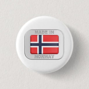 Made in Norway 3 Cm Round Badge