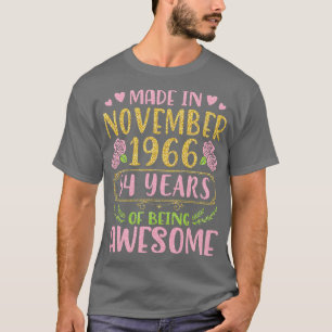 Made In November 1966 Happy Birthday 54 Years Of B T-Shirt