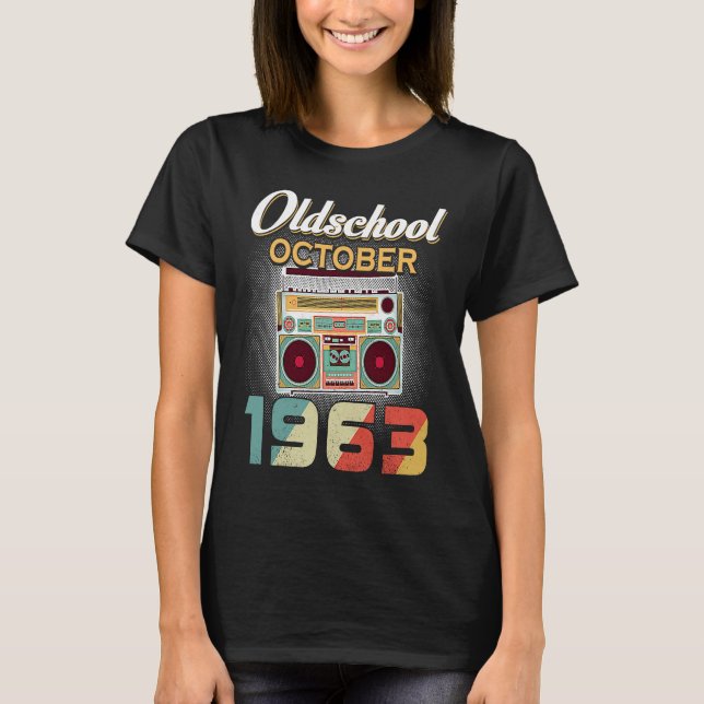 Made in OCTOBER 1963 56th Awesome Birthday T-Shirt (Front)