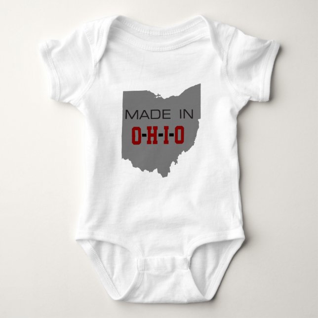 "Made In Ohio" BABY BODYSUIT (Front)