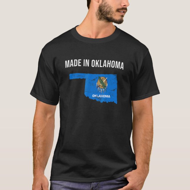 Made In Oklahoma   State Flag T-Shirt (Front)