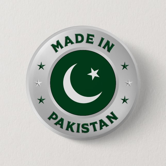 Made In Pakistan 6 Cm Round Badge (Front)