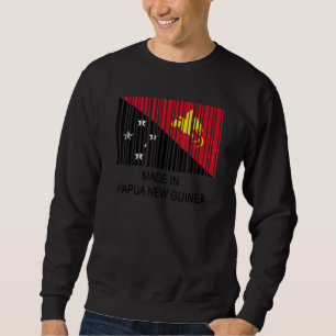 Made in Papua New Guinea Flag Barcode Sweatshirt