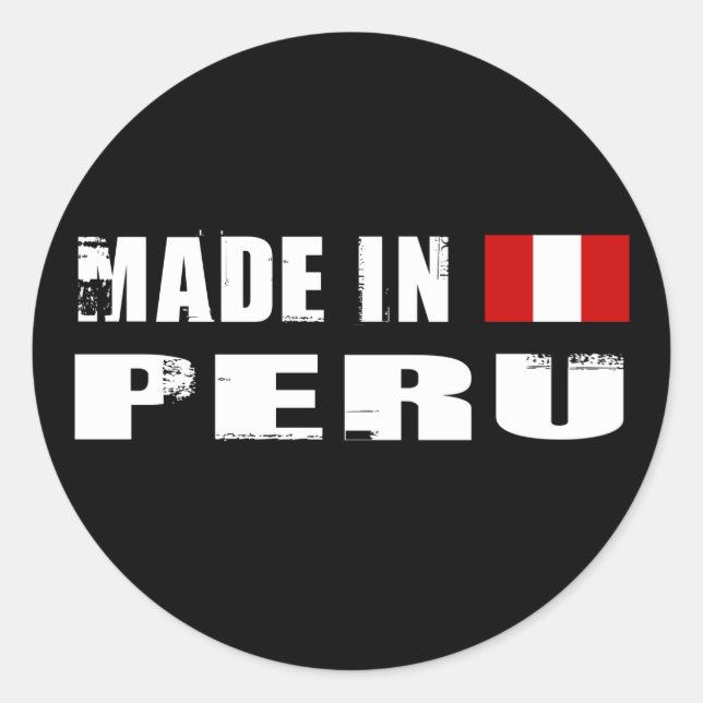 Made in Peru Classic Round Sticker (Front)