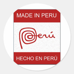 Made In Peru Classic Round Sticker