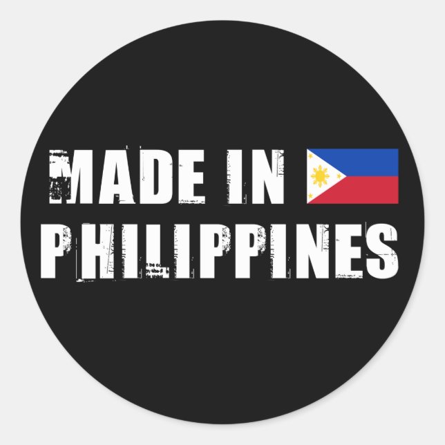 Made in Philippines Classic Round Sticker (Front)