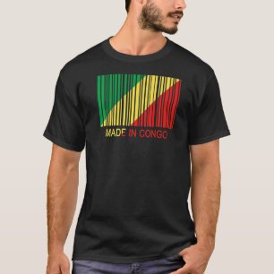 Made in Republic Congo Flag Barcode Premium T-Shirt