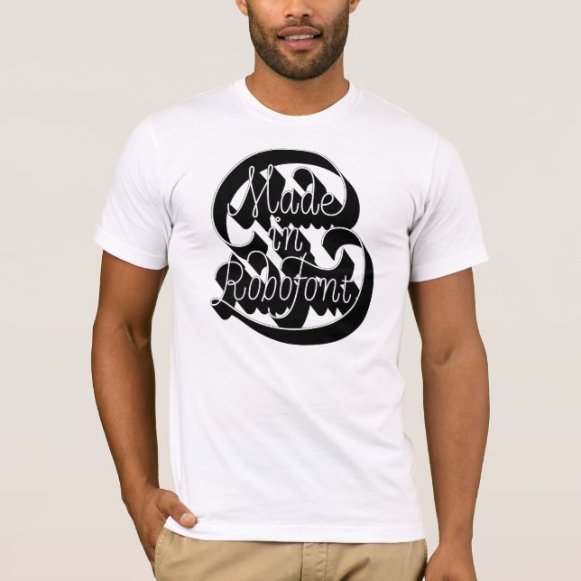 Made in RoboFont T-Shirt (Front)