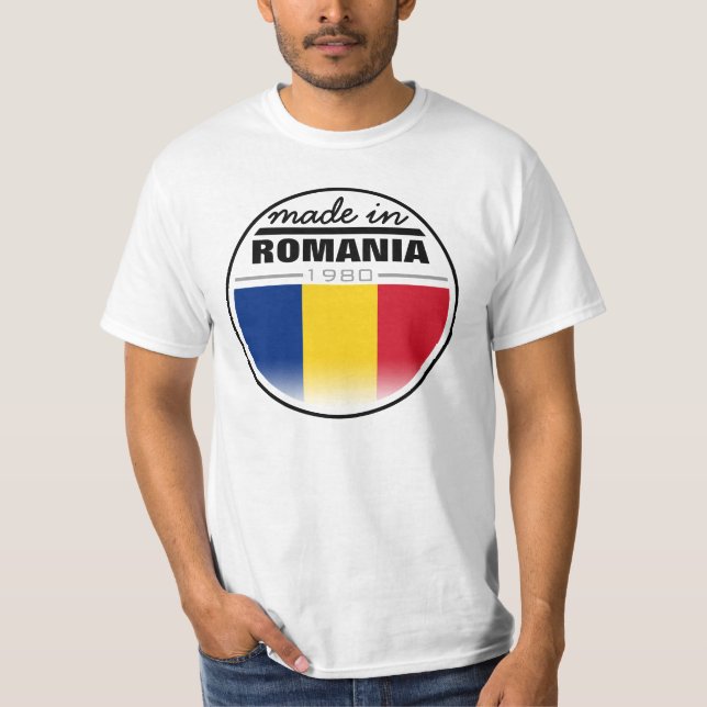 Made in ..."Romania" T-Shirt (Front)
