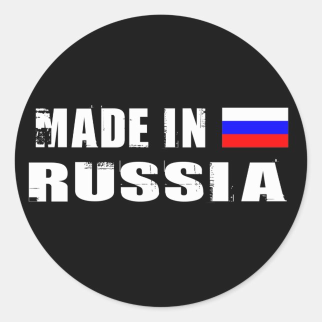 Made in Russia Classic Round Sticker (Front)