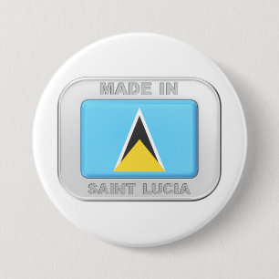 Made in Saint Lucia 7.5 Cm Round Badge