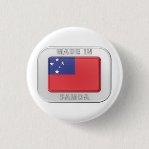 Made in Samoa 3 Cm Round Badge