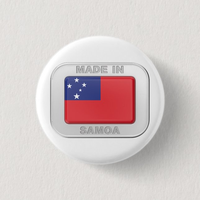 Made in Samoa 3 Cm Round Badge (Front)