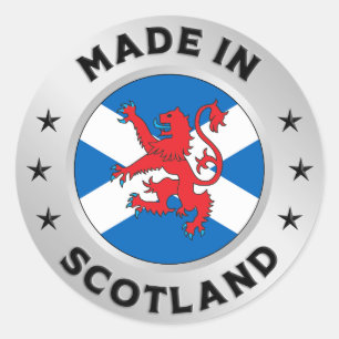 Made In Scotland Classic Round Sticker