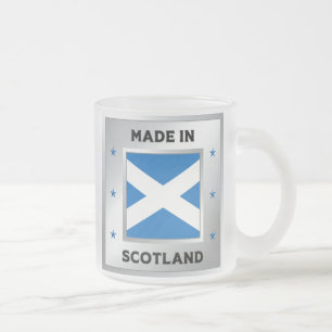 Made In Scotland Frosted Glass Coffee Mug