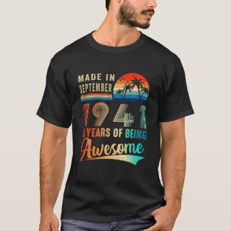 Made In September 1941 80 Years Of Being Awesome V T-Shirt