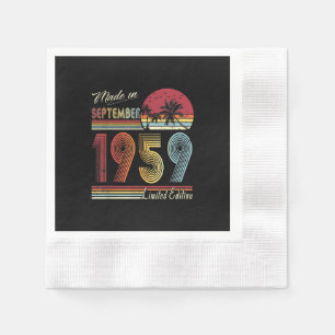 Made In September 1959 62 Year Old 62th Birthday Napkin