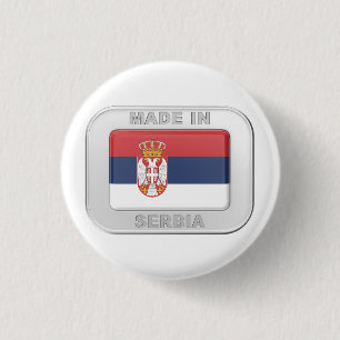 Made in Serbia 3 Cm Round Badge