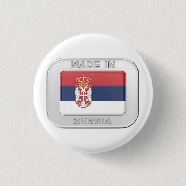Made in Serbia 3 Cm Round Badge (Front)