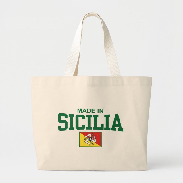 Made in Sicilia Large Tote Bag (Front)