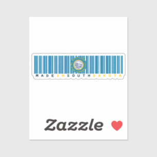 Made in South Dakota Barcode Flag State Pride