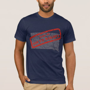 Made in South Dakota Grunge Mens Navy Blue T-shirt