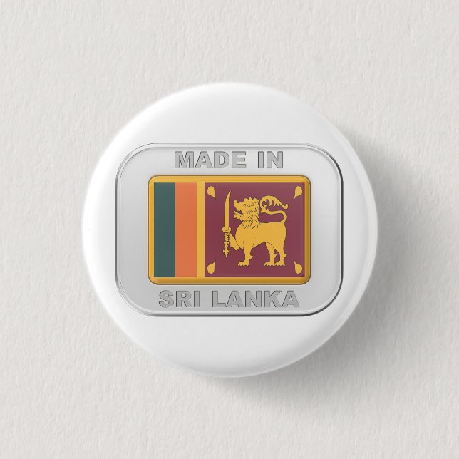 Made in Sri Lanka 3 Cm Round Badge (Front)
