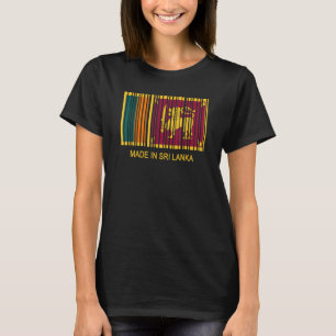 Made in Sri Lanka Flag Barcode T-Shirt