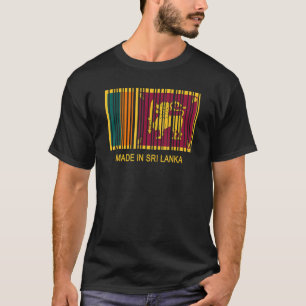 Made in Sri Lanka Flag Barcode T-Shirt