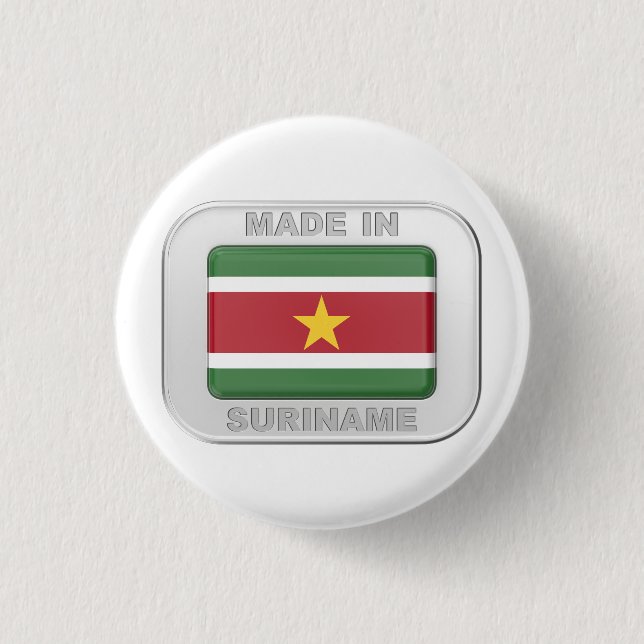 Made in Suriname 3 Cm Round Badge (Front)