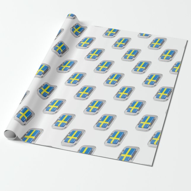 Made in Sweden Wrapping Paper (Unrolled)