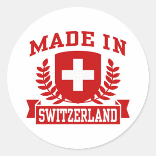 Made In Switzerland Classic Round Sticker