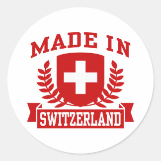 Made In Switzerland Classic Round Sticker