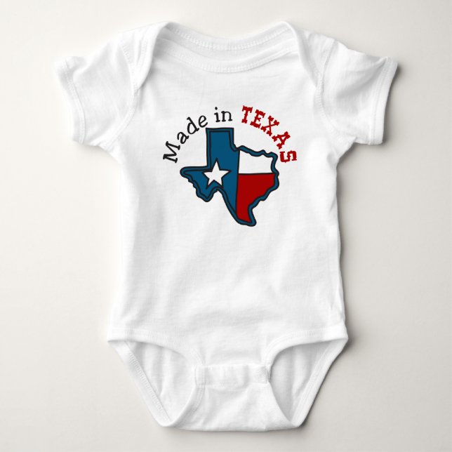Made In Texas Baby Bodysuit (Front)