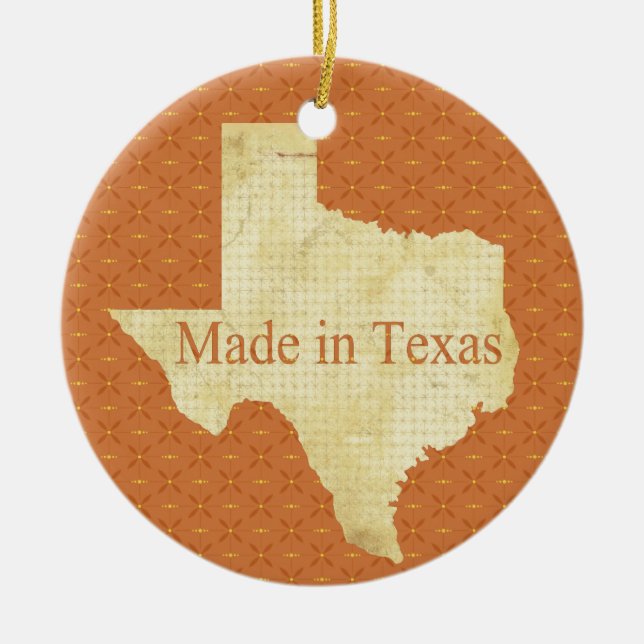 Made in Texas Baby's 1st Christmas Photo Ornament (Front)