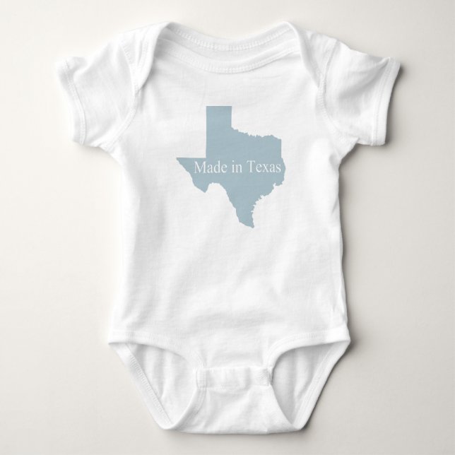 Made in Texas Blue Infant Creeper Bodysuit Romper (Front)
