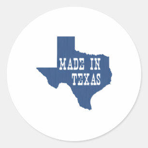 Made In Texas Classic Round Sticker