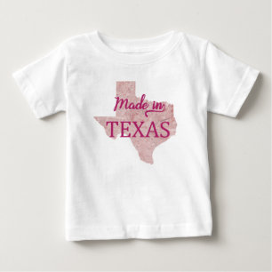 Made in Texas Girls Baby T-Shirt Pink Shirt