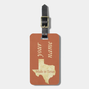 Made in Texas Rusty Red Luggage Tag
