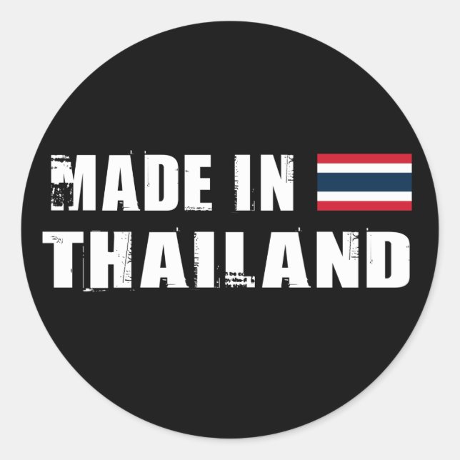 Made in Thailand Classic Round Sticker (Front)