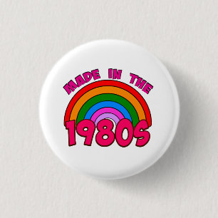 Made in the 1980s 3 cm round badge