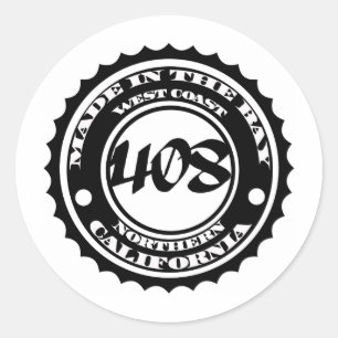 Made in the 408 classic round sticker