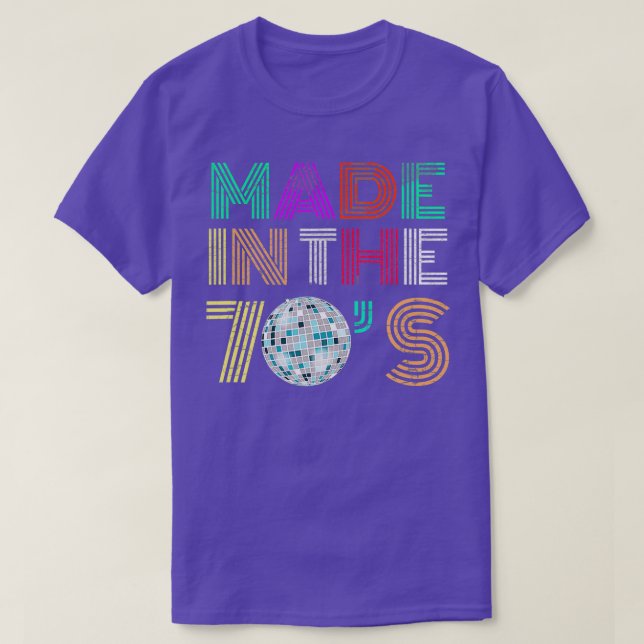 Made In The 70s Seventies Retro Distressed  T-Shirt (Design Front)