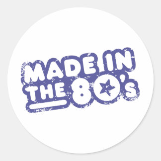 Made In The 80's Classic Round Sticker