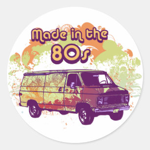 Made in the 80s classic round sticker