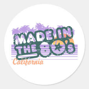 Made in the 80's classic round sticker