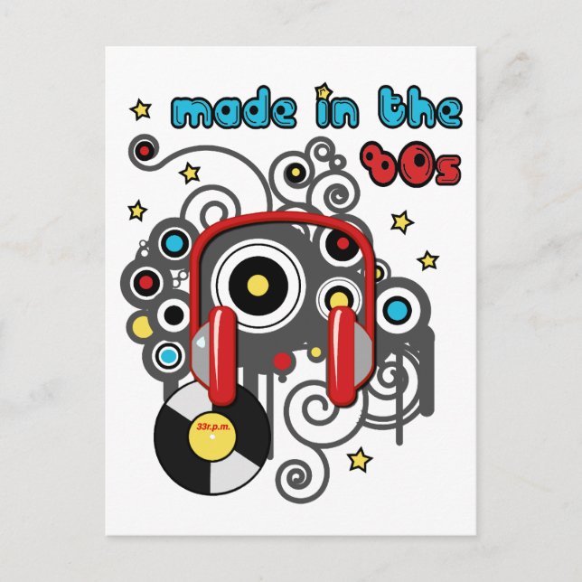 Made in the 80s postcard (Front)