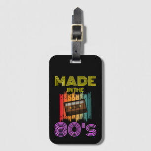 MADE IN THE 80'S VINTAGE CASSETTE TAPE LUGGAGE TAG