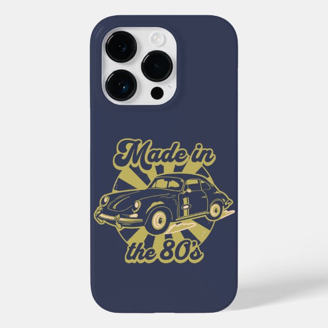 made in the 80's vintage golden classic car lovers Case-Mate iPhone case (Back)