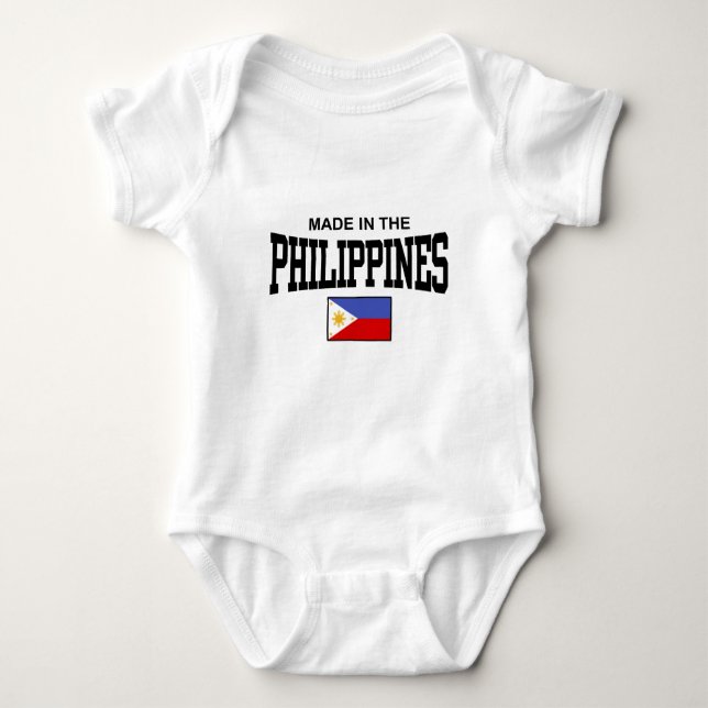 Made In The Philippines Baby Bodysuit (Front)